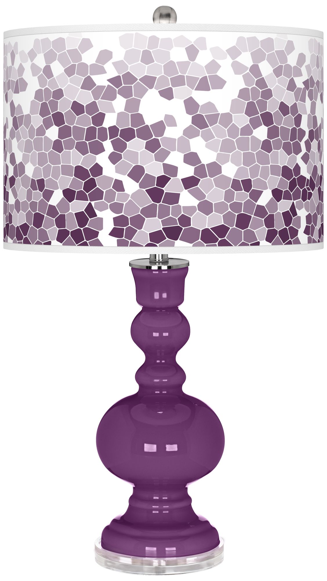 Kimono Violet Mosaic Giclee Apothecary Table Lamp