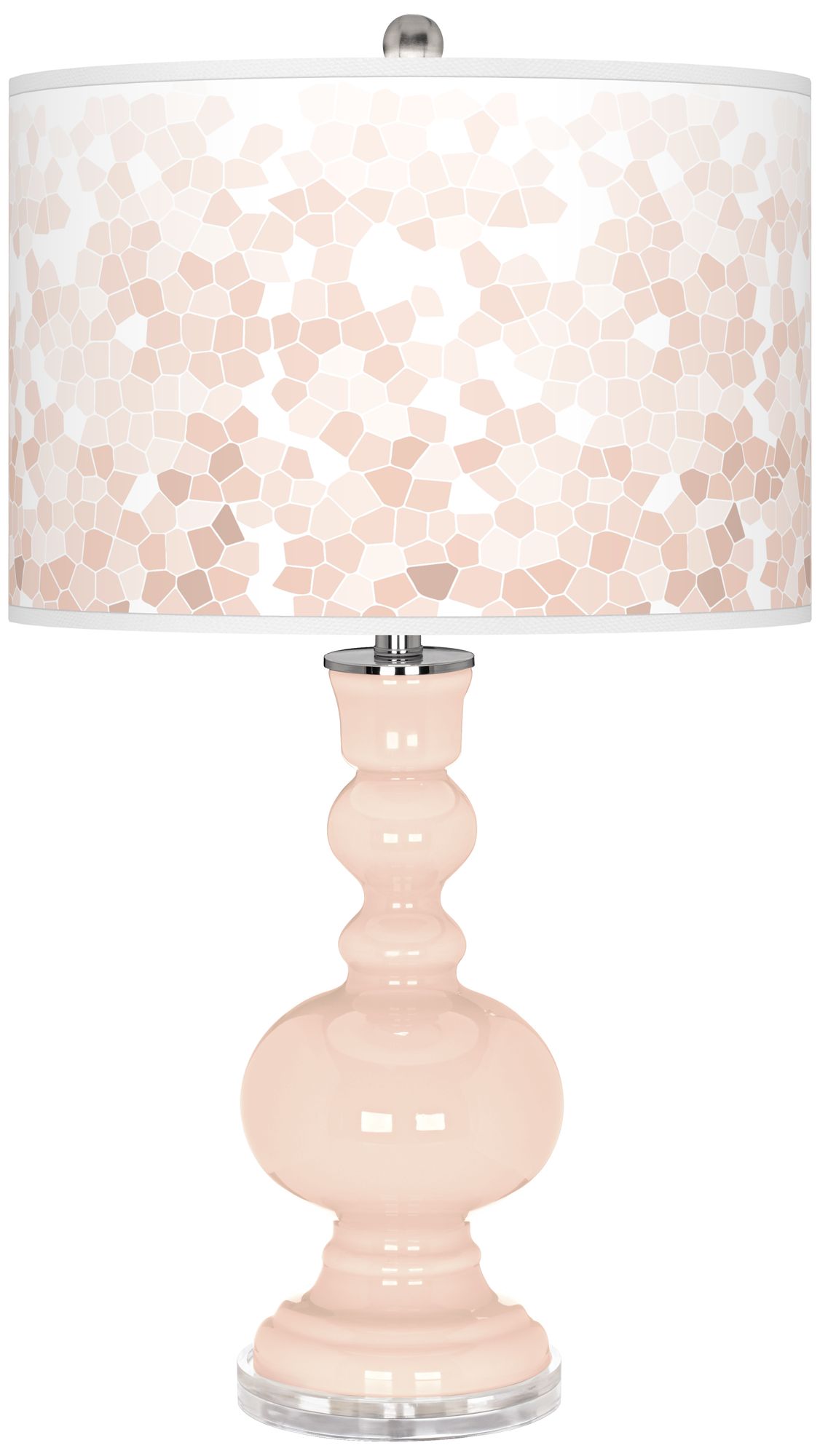 Linen Mosaic Giclee Apothecary Table Lamp