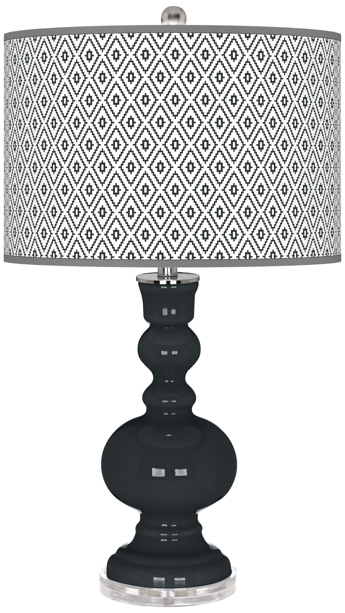 Black of Night Diamonds Apothecary Table Lamp