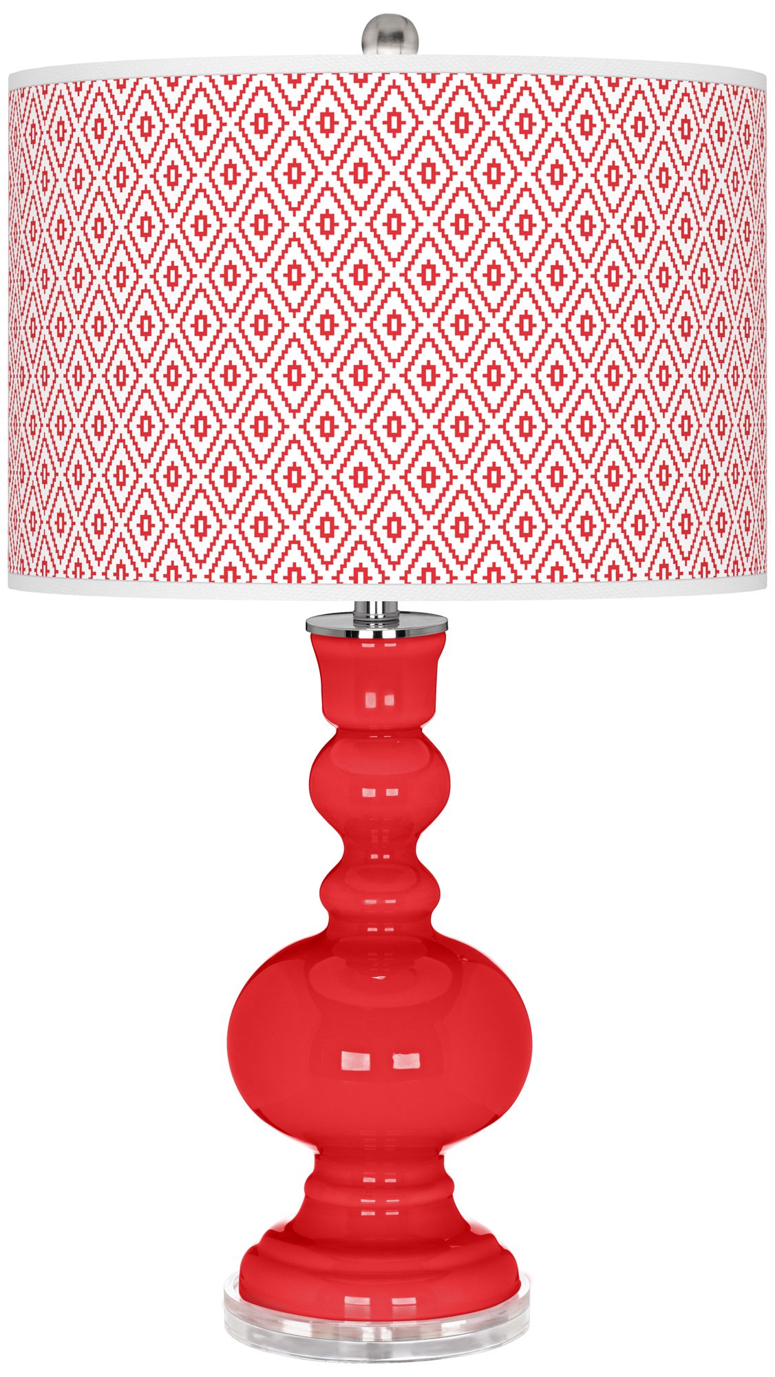 Poppy Red Diamonds Apothecary Table Lamp