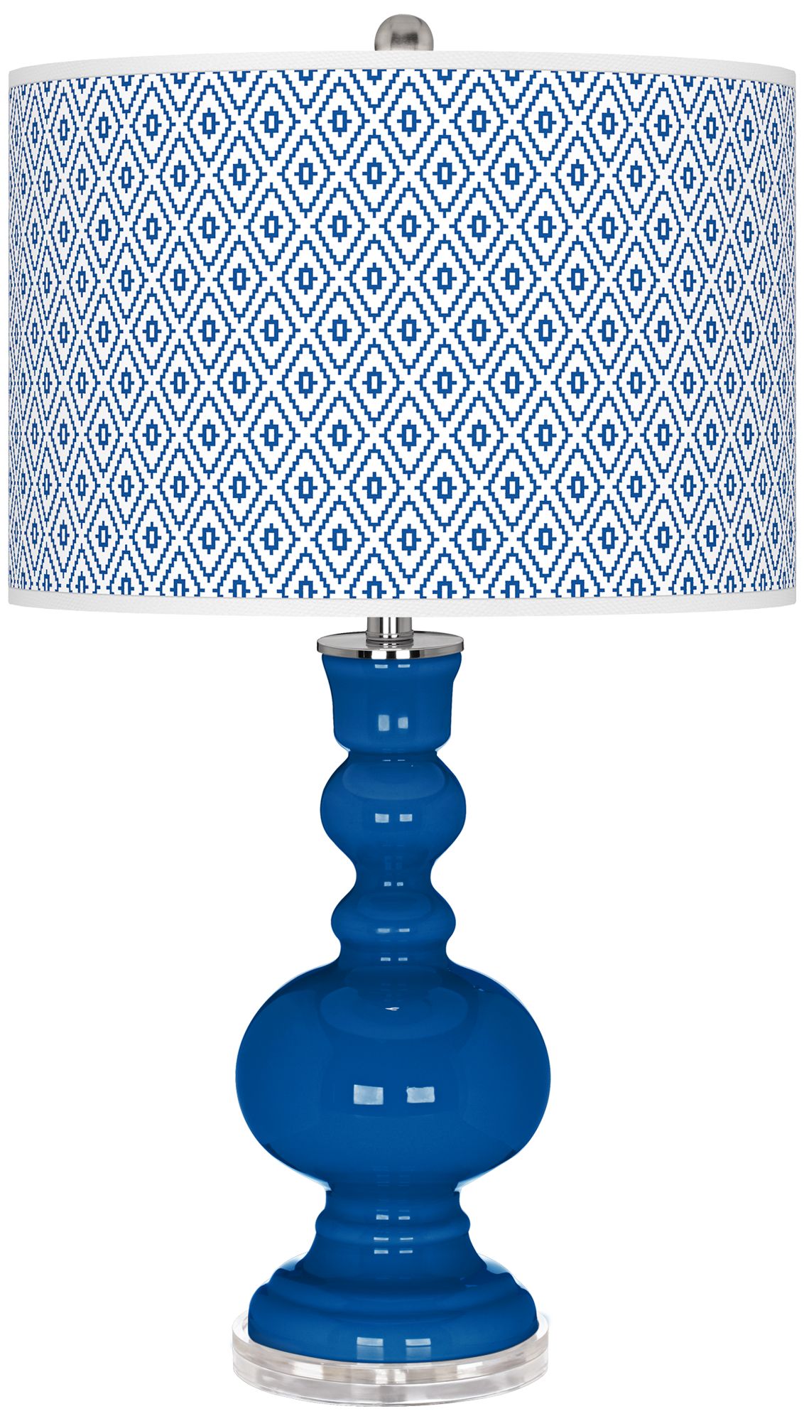 Hyper Blue Diamonds Apothecary Table Lamp