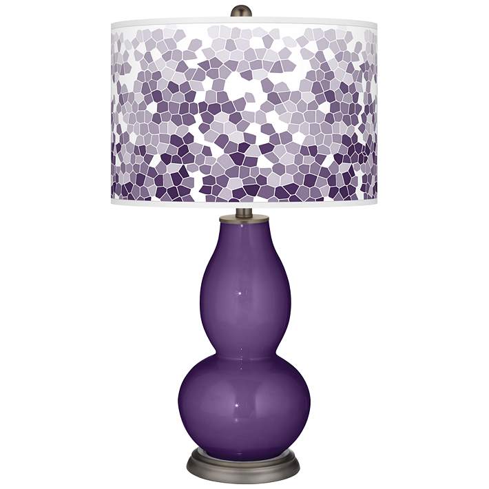 Acai Mosaic Giclee Double Gourd Table Lamp - #62K66 | Lamps Plus