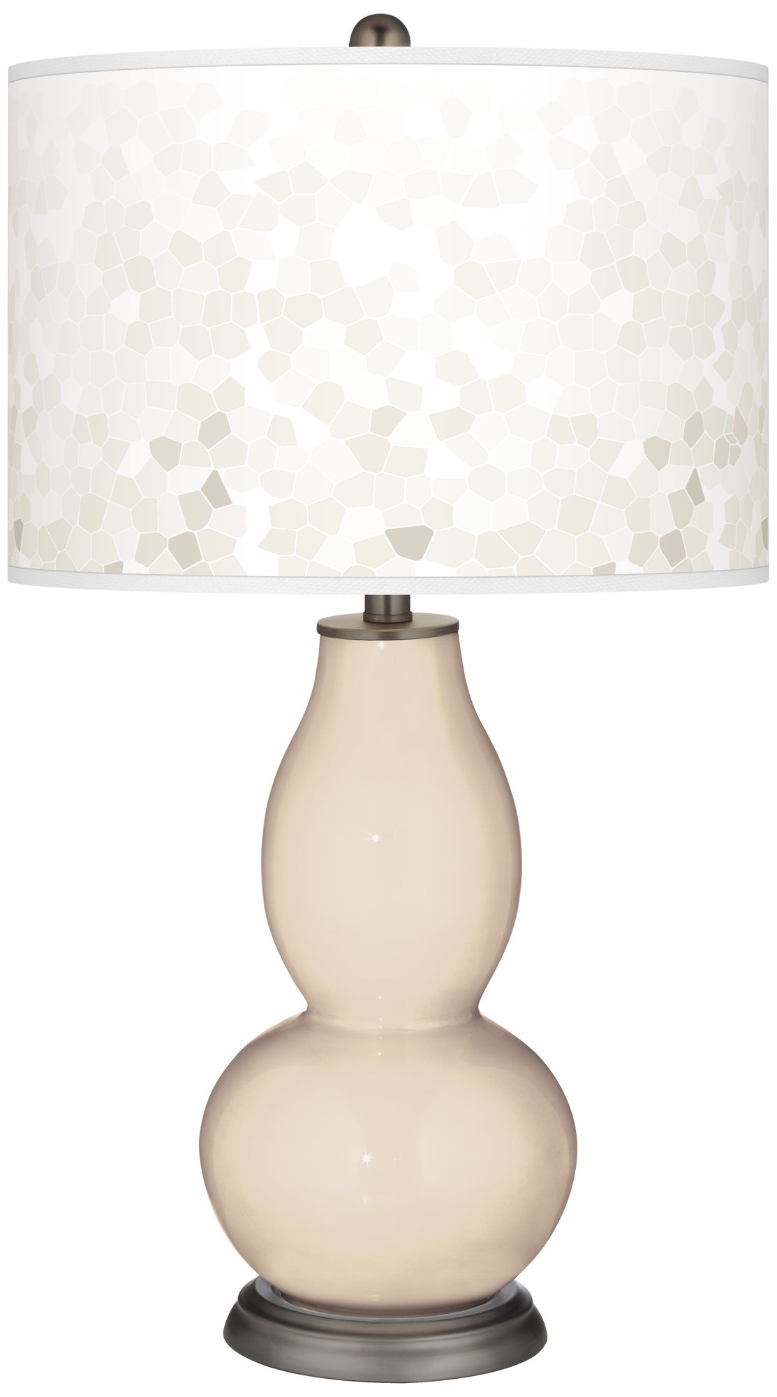 Steamed Milk Mosaic Giclee Double Gourd Table Lamp