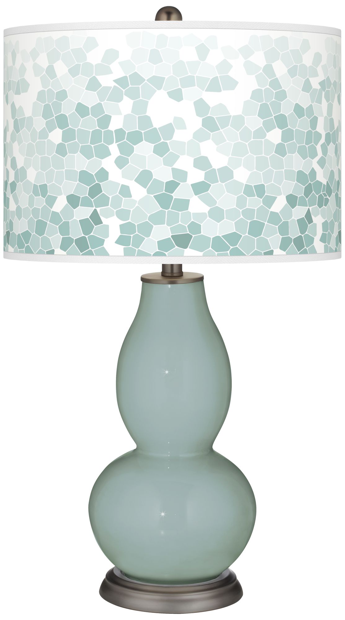Aqua-Sphere Mosaic Giclee Double Gourd Table Lamp