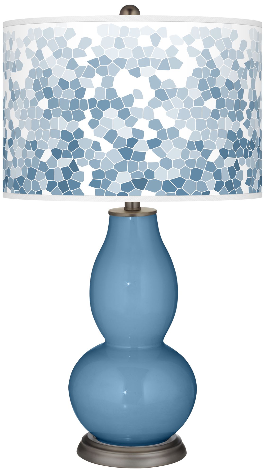 blue mosaic table lamp