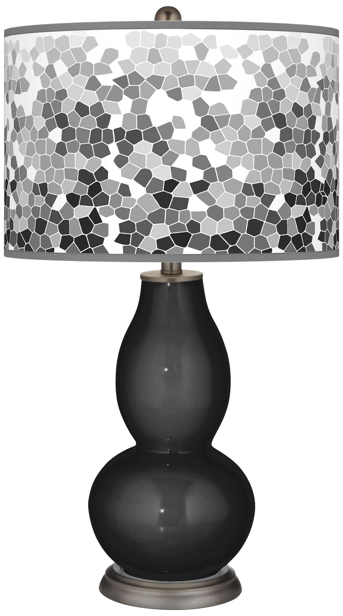 black mosaic table lamp