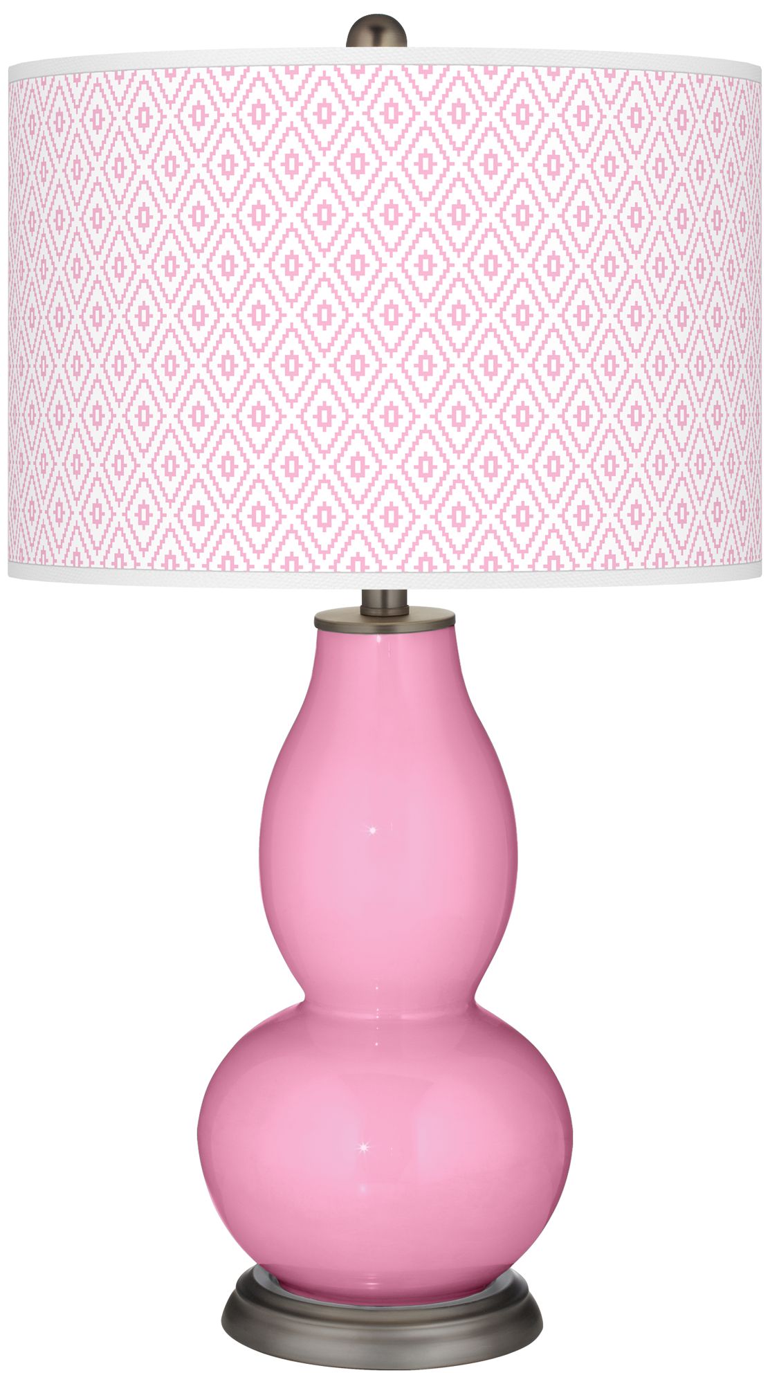 Candy Pink Diamonds Double Gourd Table Lamp