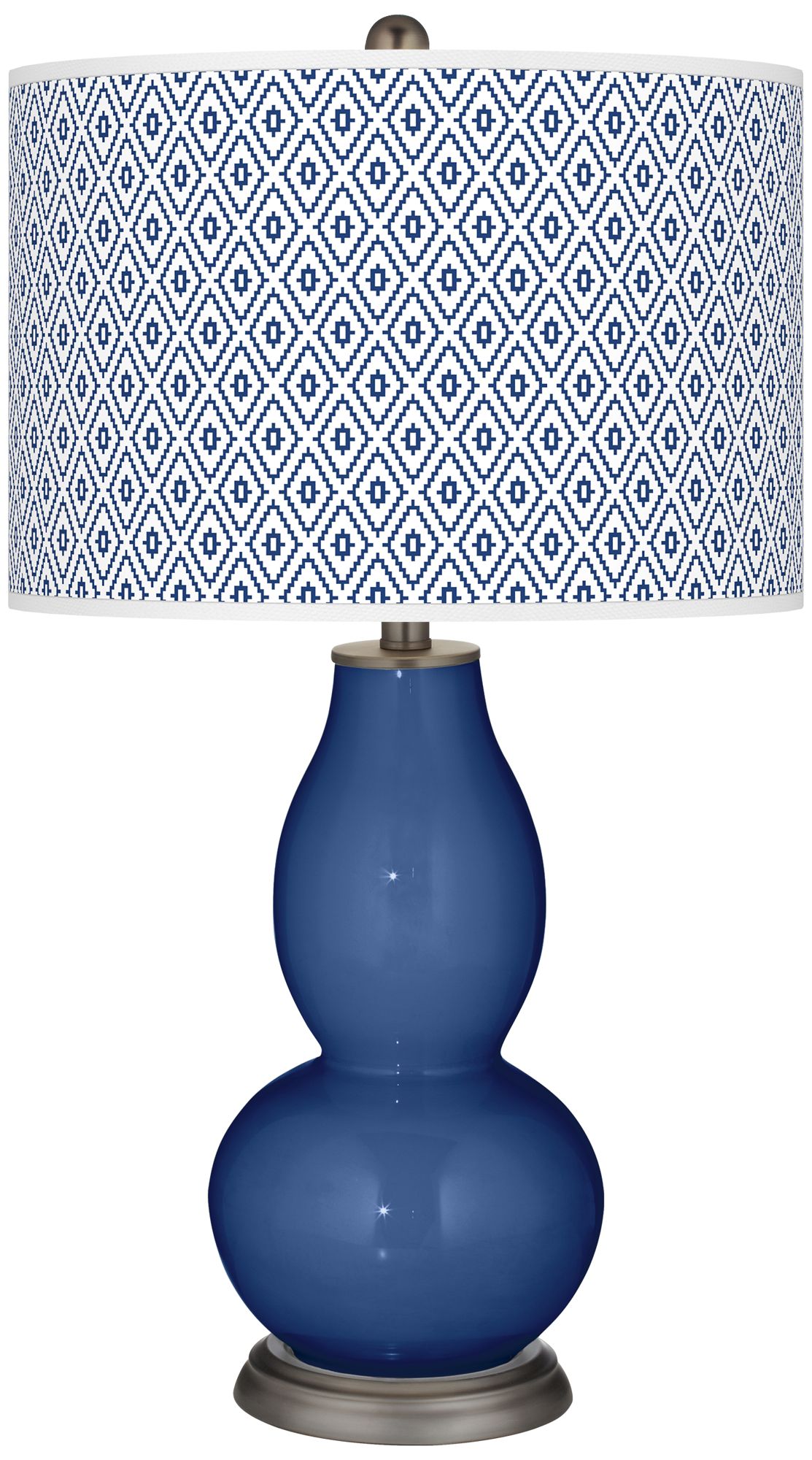 Monaco Blue Diamonds Double Gourd Table Lamp