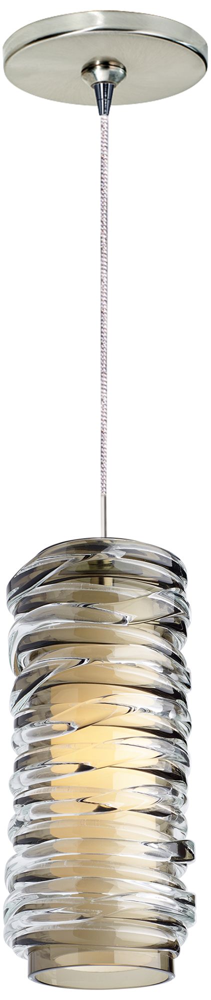 Leigh 3 1/4"W Smoke Glass LED Freejack Mini Pendant
