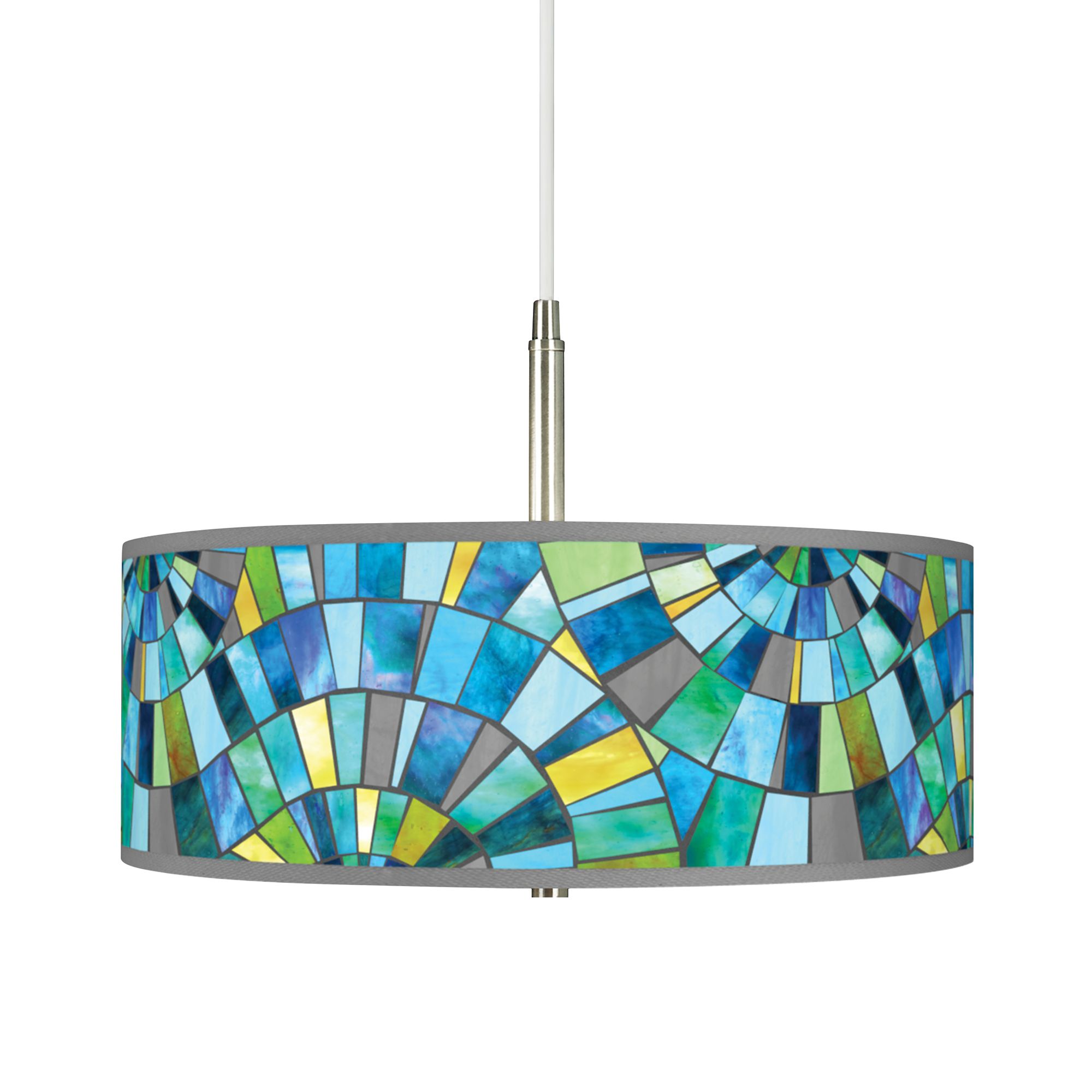 Lagos Mosaic Giclee Pendant Chandelier