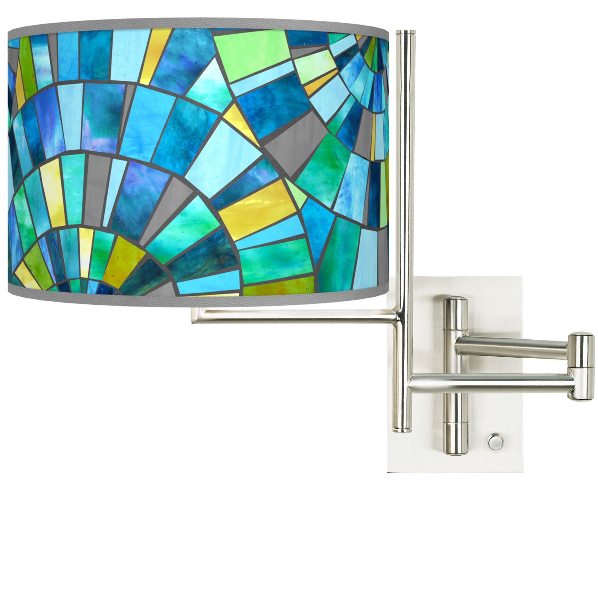 Tempo Lagos Mosaic Plug-in Swing Arm Wall Lamp