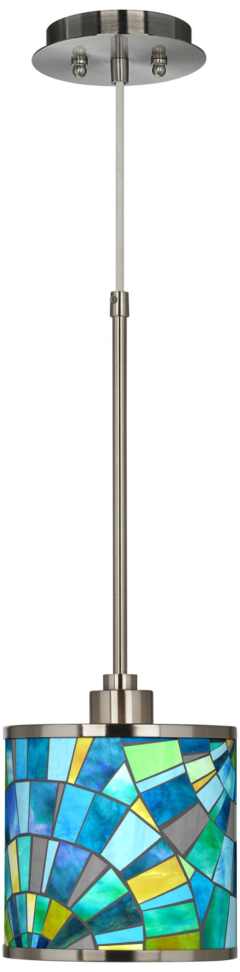 Lagos Mosaic Giclee Glow Mini Pendant Light