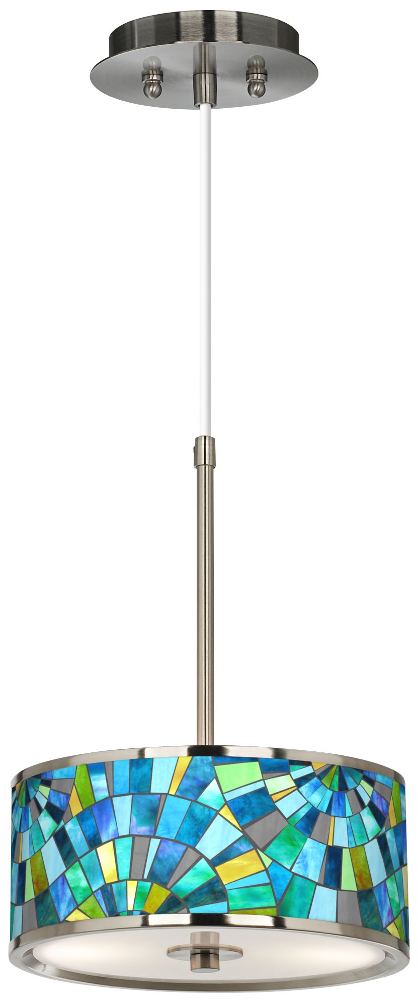 Lagos Mosaic Giclee Glow 10 1/4" Wide Pendant Light