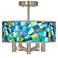 Lagos Mosaic Ava 5-Light Nickel Ceiling Light