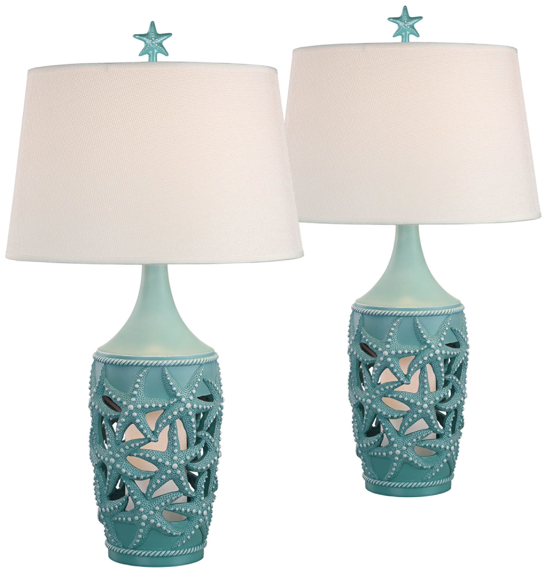 Tide Boca Coastal Night Light Table Lamps Set of 2