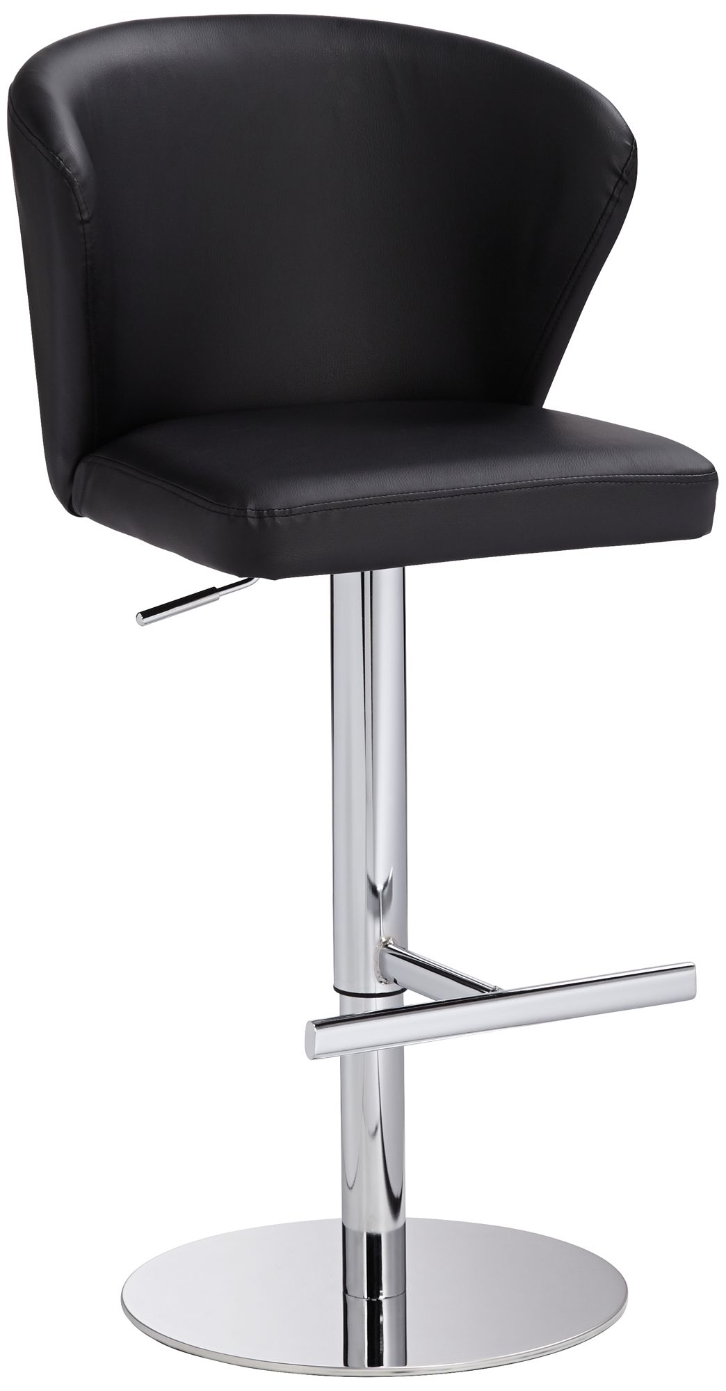 Black Faux Leather Bar Stools Pictures