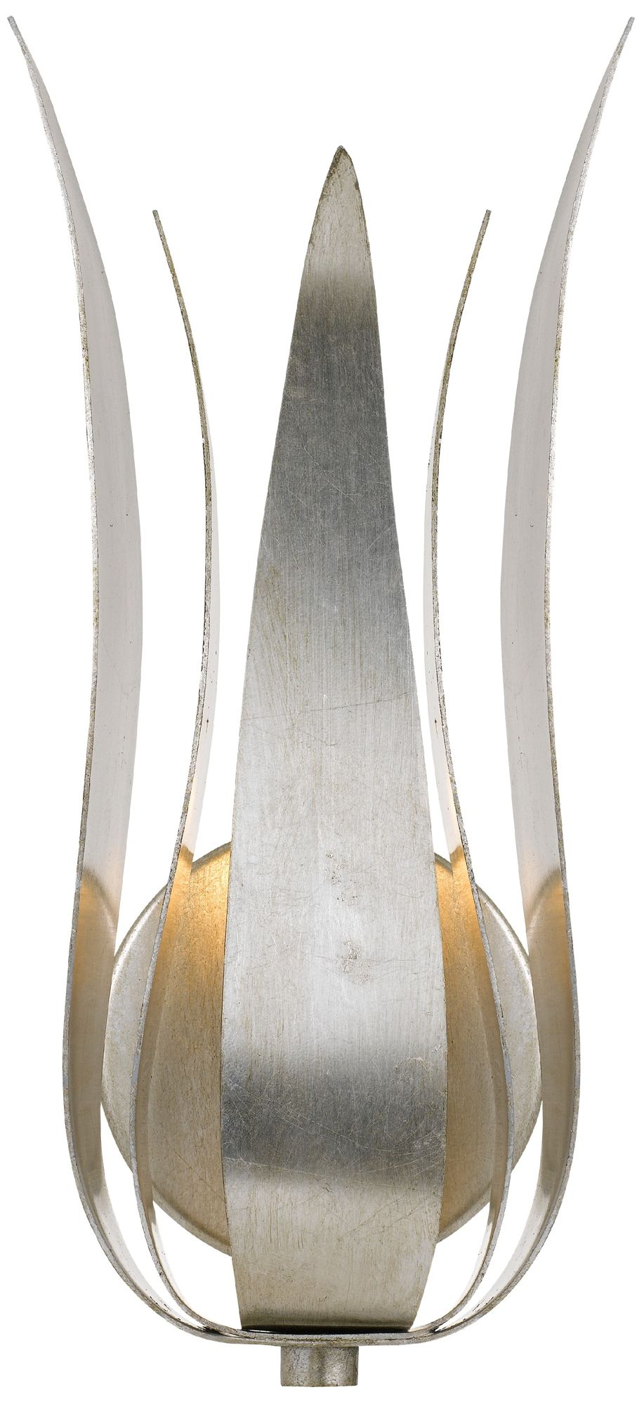 Crystorama Broche 14" High Antique Silver Iron Wall Sconce