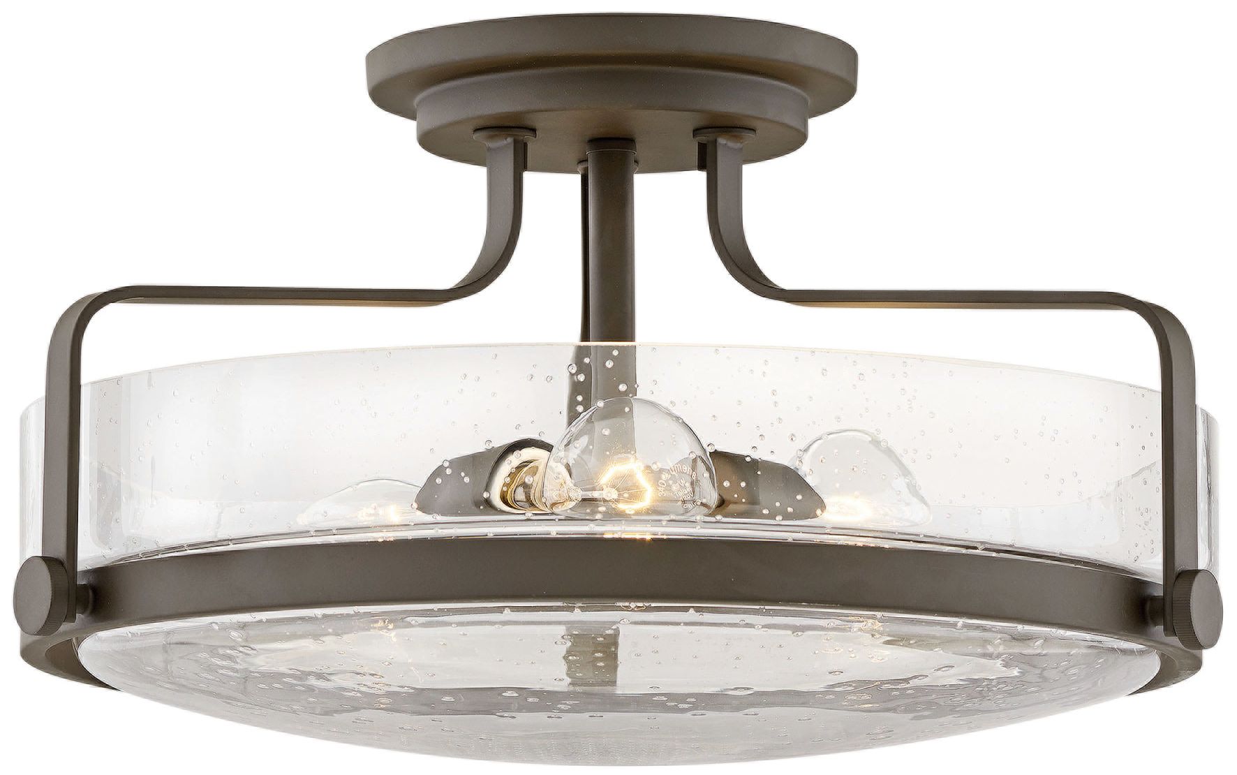 Harper 18" Wide Seeded Glass Ceiling Light by Hinkley 62X27 Lamps Plus