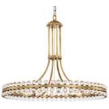 Crystorama Clover 28 3/4&quot; Wide Aged Brass Chandelier