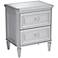 Aurora 26" Wide 2-Drawer Mirrored and Silver Side Table