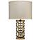Jamie Young Labyrinth Antique Brass Metal Hollow Table Lamp