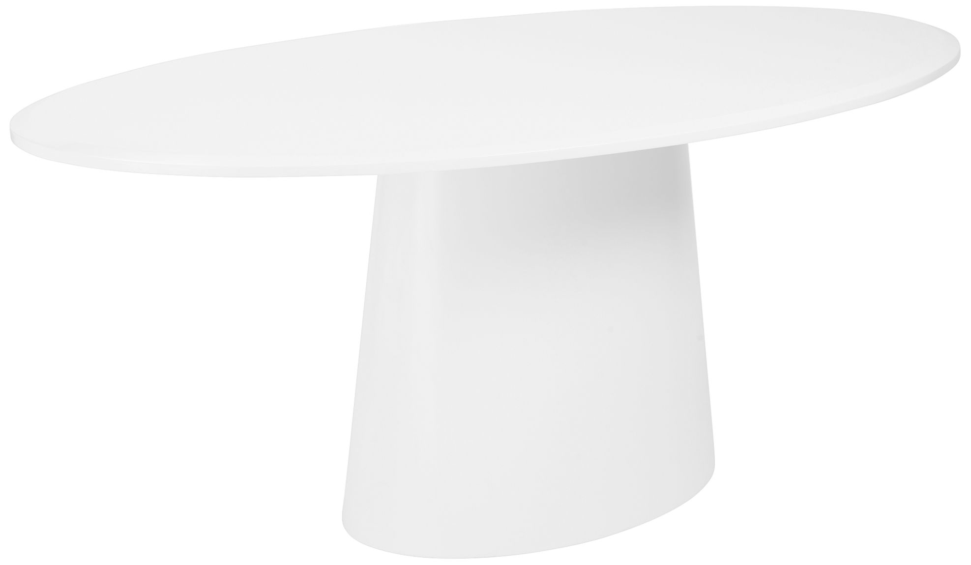 Deodat 78 1/2"W Matte White Lacquered Wood Oval Dining Table