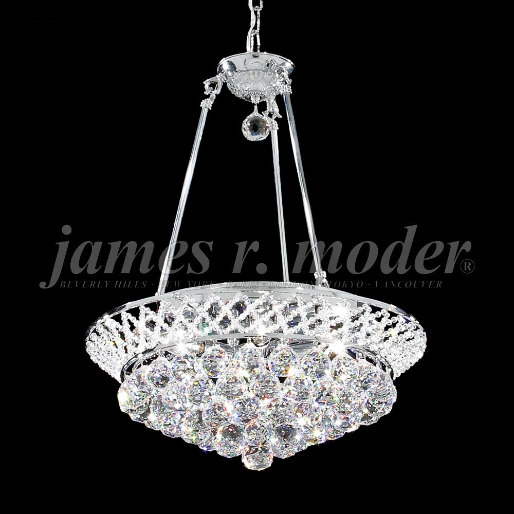 James Moder Jacqueline 19" Wide Silver Crystal Chandelier