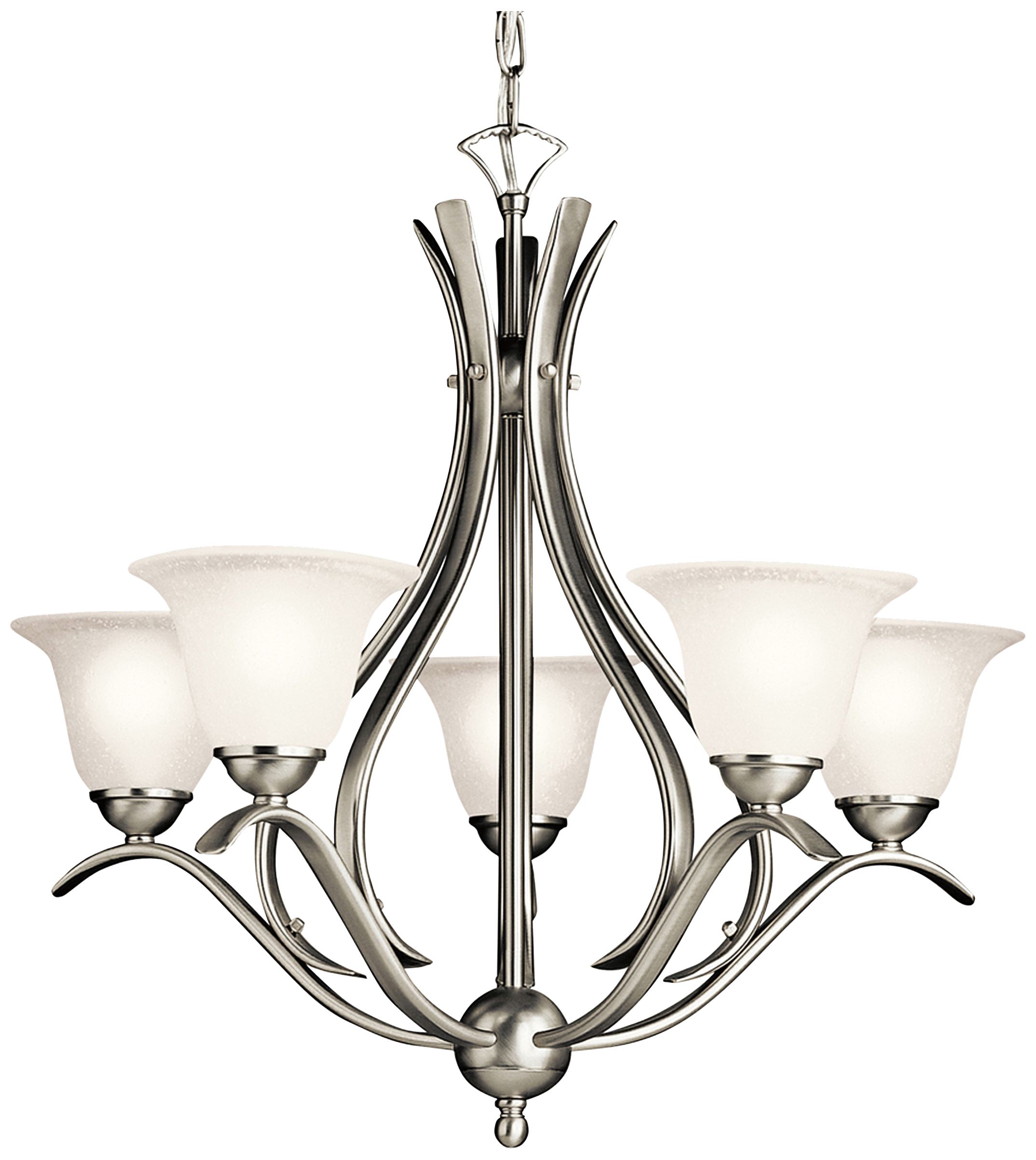 Dover Collection 24"W Brushed Nickel Five Light Chandelier 63443