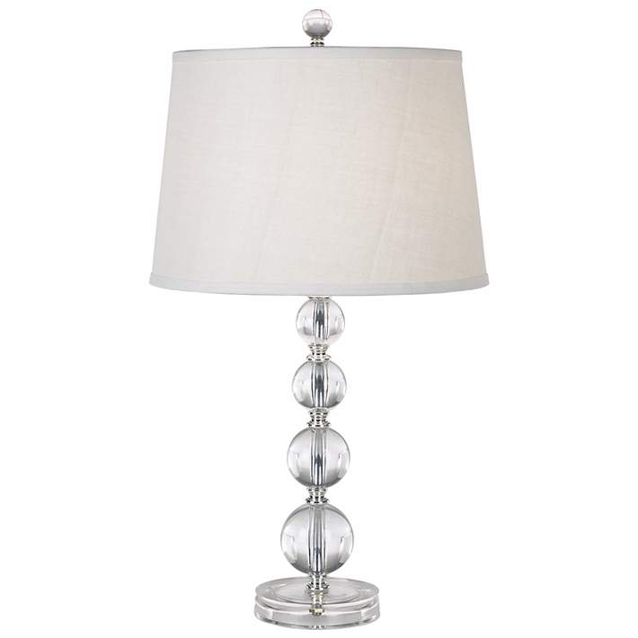 Herminie Stacked Ball Acrylic Table, Stacked Crystal Ball Floor Lamp