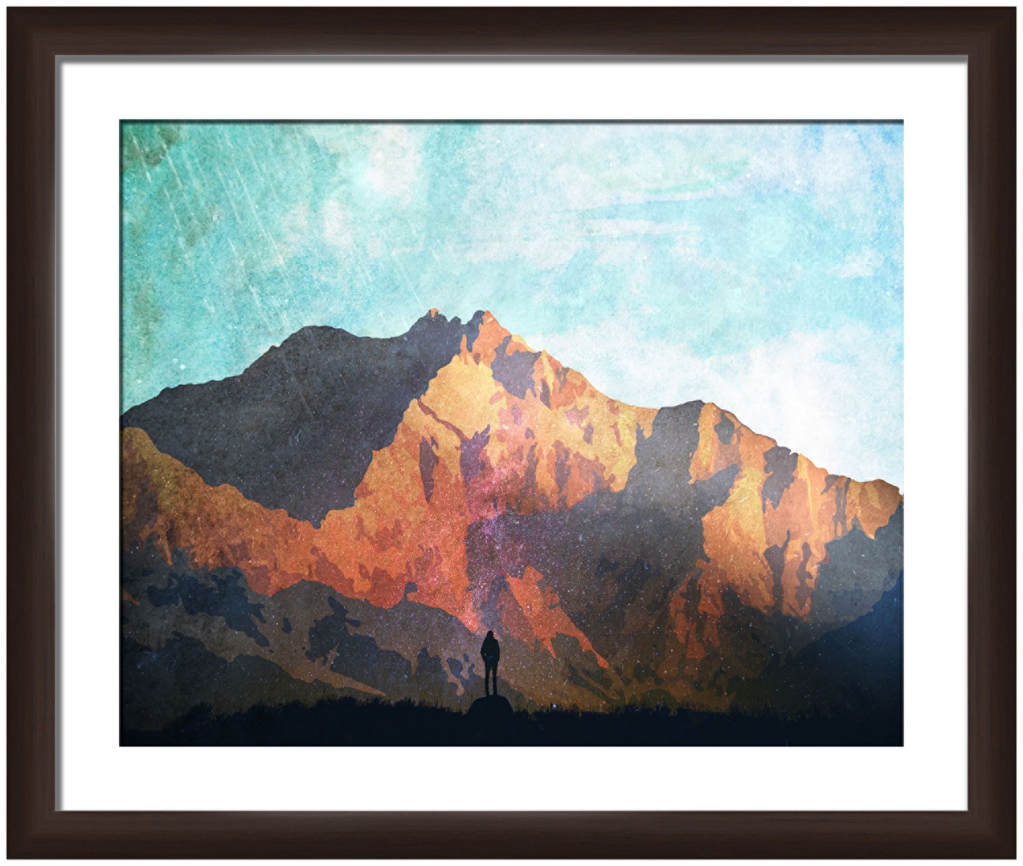Majestic Mountain 22" Wide Framed Giclee Wall Art