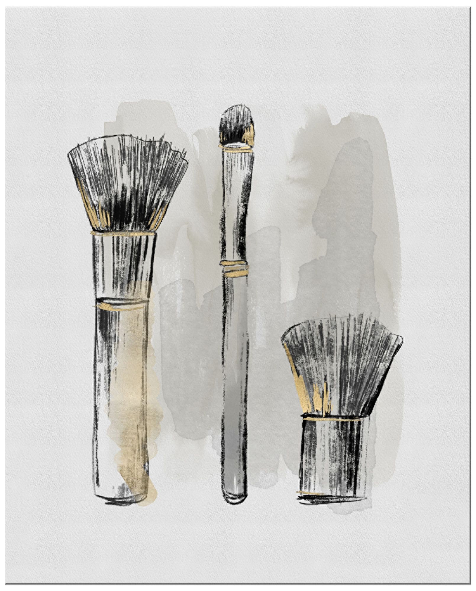 Brushes Rectangular Giclee Canvas Wall Art