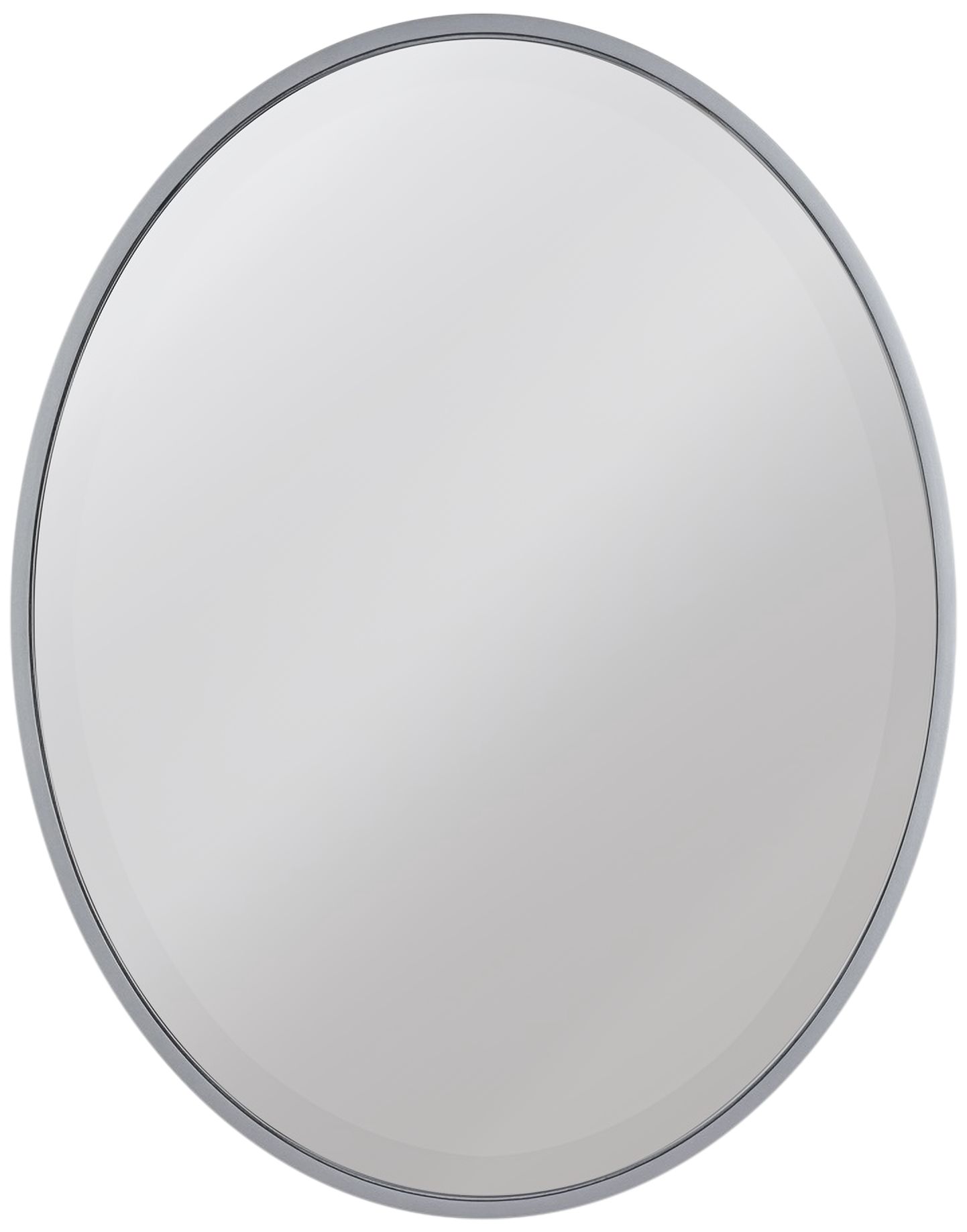 Cooper Classics Lance Silver 22" x 28" Oval Wall Mirror