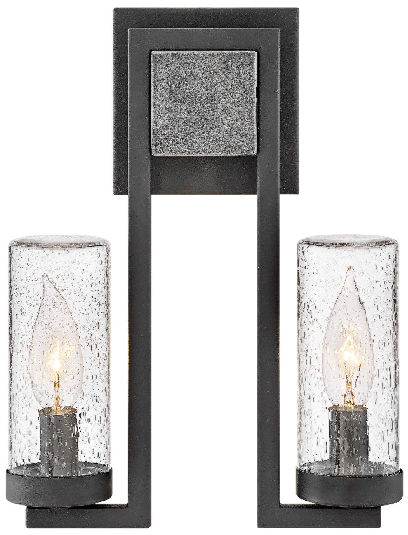 Hinkley Sawyer 12" High Aged Zinc Steel Outdoor Wall Light