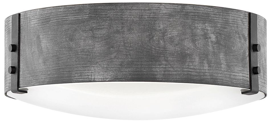 Hinkley Sawyer 15" Wide Aged Zinc Outdoor Ceiling Light