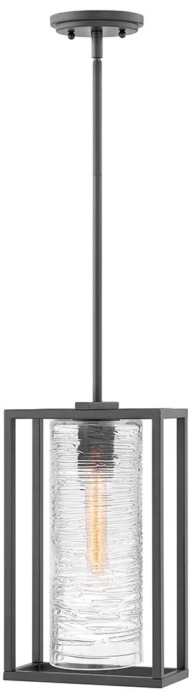 Hinkley Pax 15 1/4" High Satin Black Outdoor Hanging Light