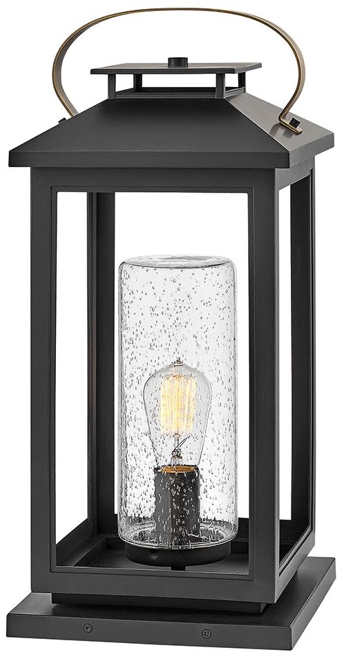 Hinkley Atwater 21 1/2" High Black Glass Outdoor Lantern