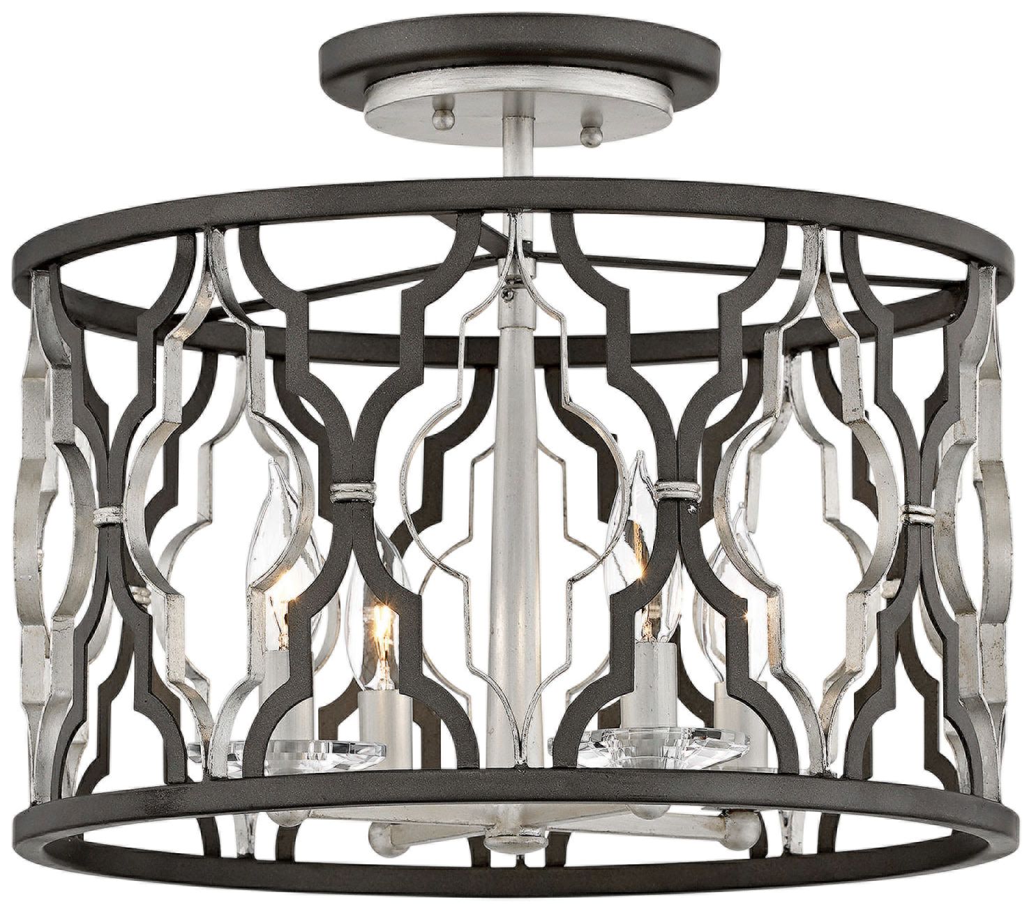 Portico 16" Wide Bronze 4Light Convertible Ceiling Light 63K16