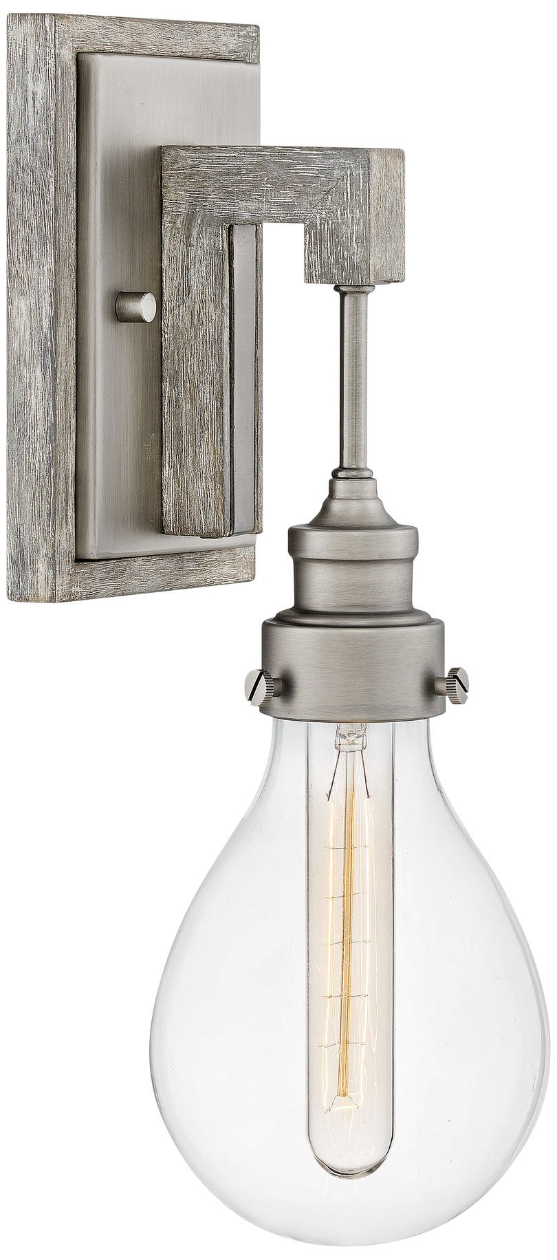 Hinkley Denton 15 3/4" High Pewter Steel Wall Sconce