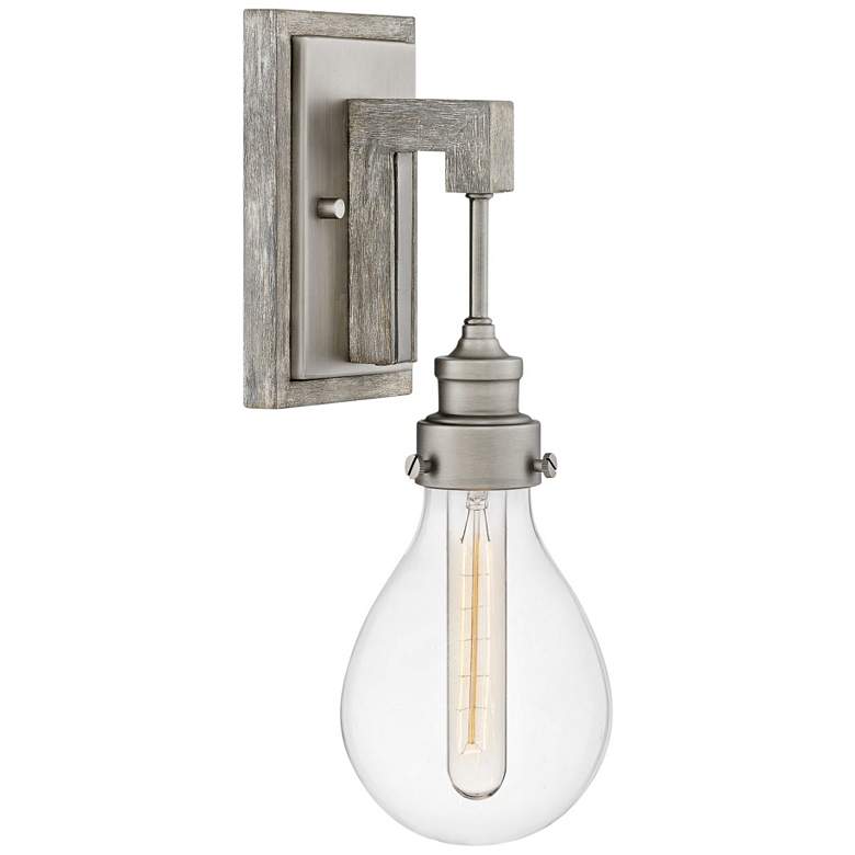 Hinkley Denton 15 3/4&quot; High Pewter Steel Wall Sconce