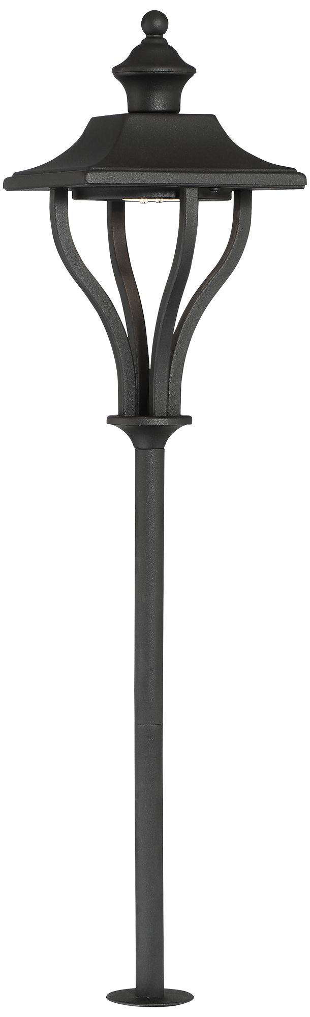 Union 24" High Textured Black Outdoor LED Path Light