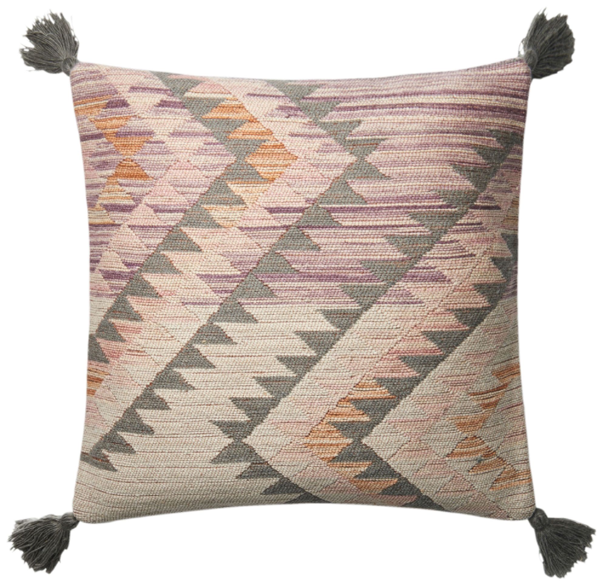 Loloi Justina Blakeney Pink Chevron 22 Square Throw Pillow