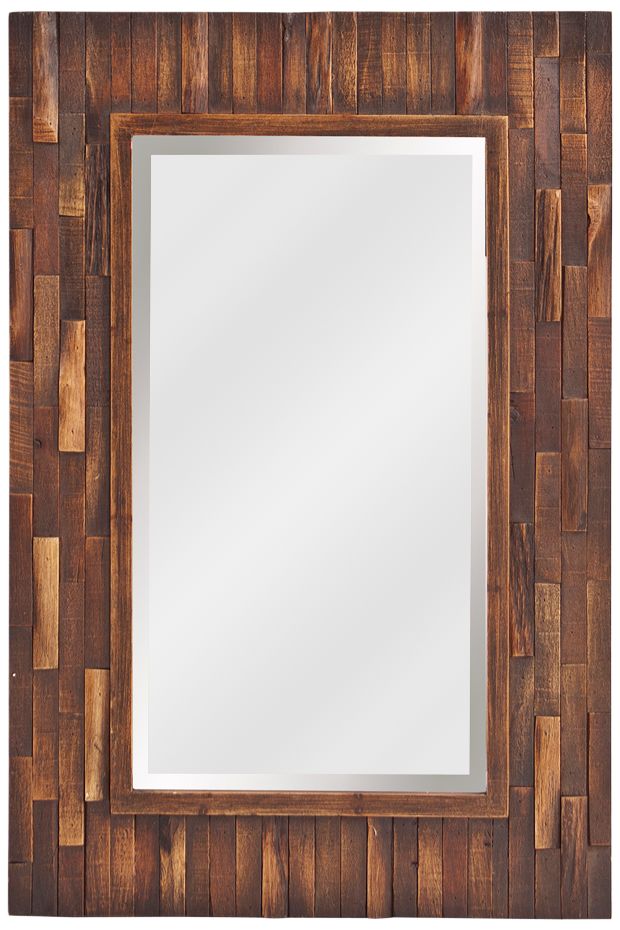 Howard Elliott Forrest Distressed Wood 24" x 36" Wall Mirror
