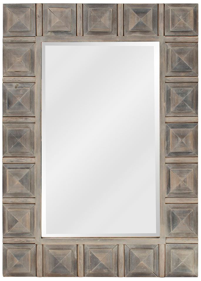 Howard Elliott Dakota Rustic Gray 30" x 42" Wall Mirror