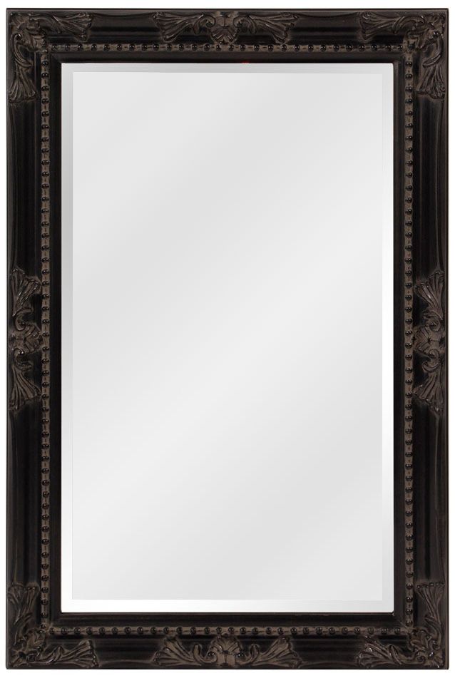 Howard Elliott Queen Ann Antique Black 24" x 36" Wall Mirror