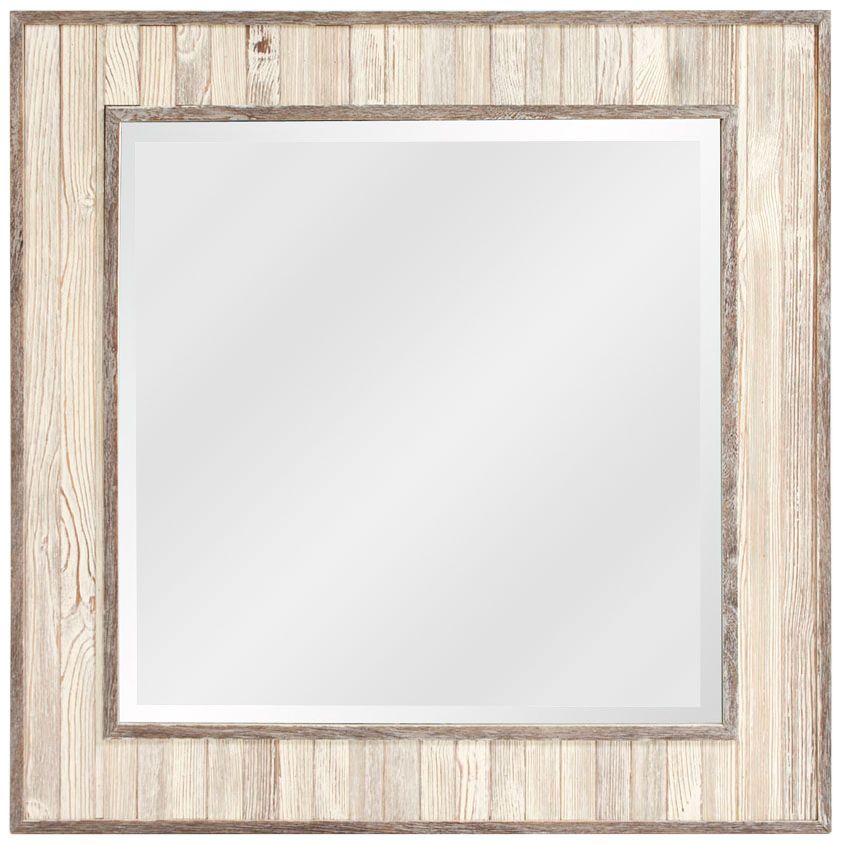 Howard Elliott Sawyer Wood Plank 31 1/2" Square Wall Mirror