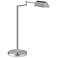 Skylar Satin Nickel Metal Swing Arm LED Desk Lamp