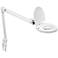 Sorenson LED Clamp On Desk Lamp with Magnifier in White
