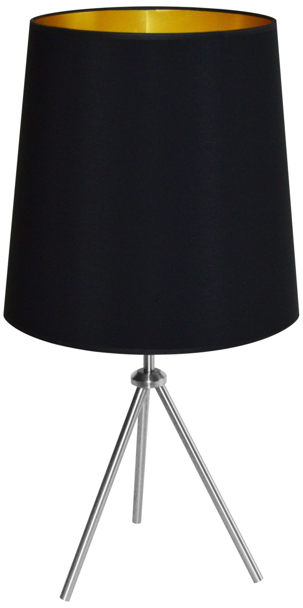 black and chrome table lamp