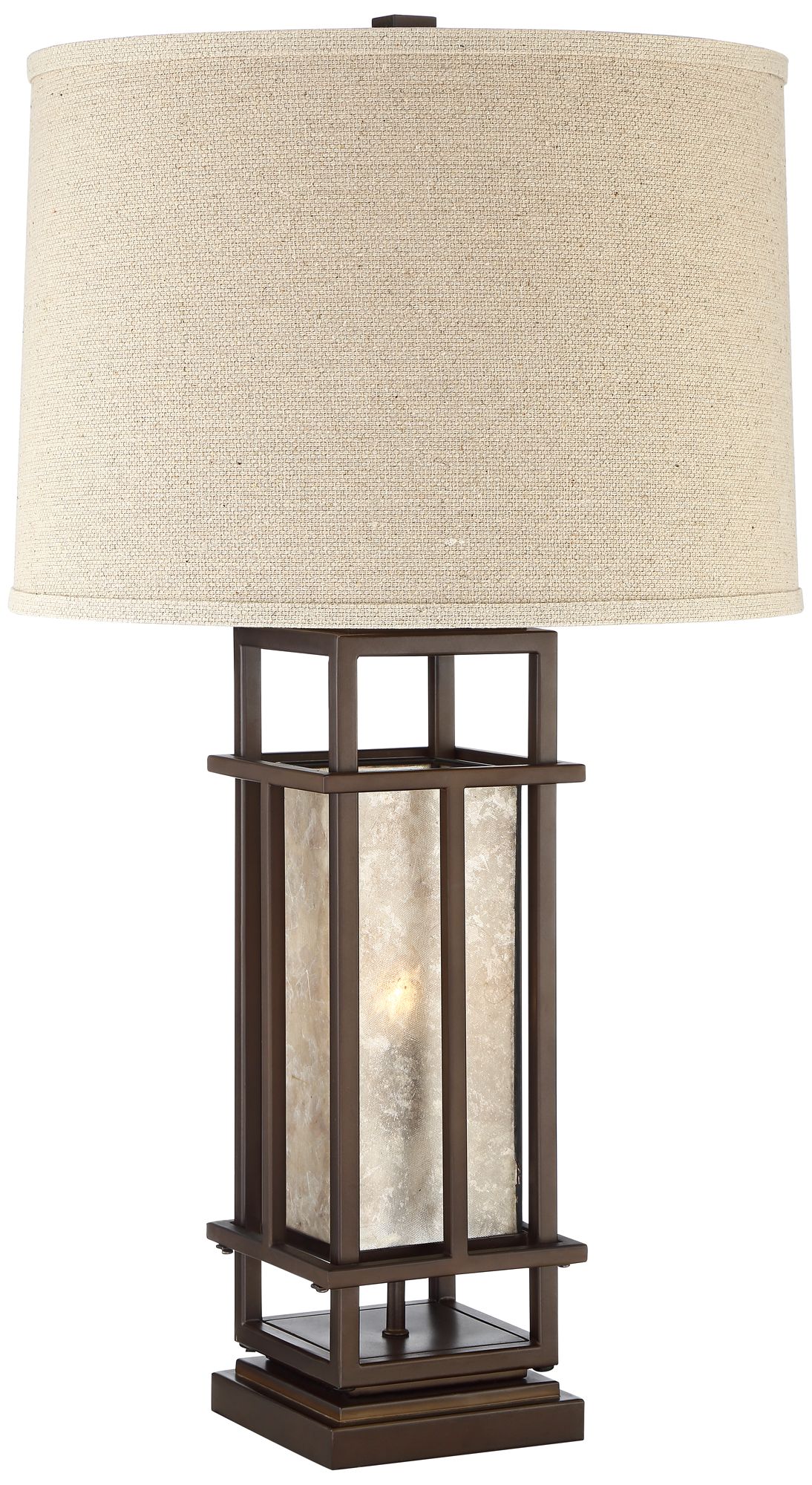 Matthew Brown Metal Table Lamp with LED Night Light 63R88 Lamps Plus