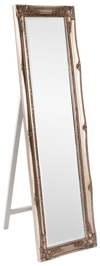 Queen Ann Antique Silver Leaf 18" x 66" Floor Mirror